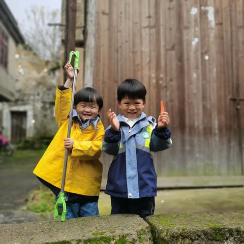 垃圾不落地，童心护古镇——铅山县第一幼儿园小四班社会实践