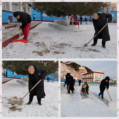 坚守岗位勇担当  除冰扫雪保平安