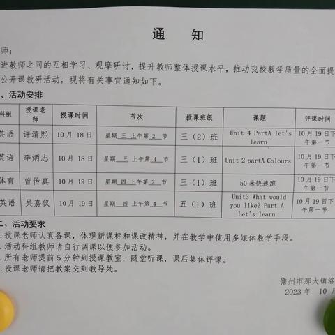 “教”学路漫漫，“研”途皆风景——洛基小学英语公开课