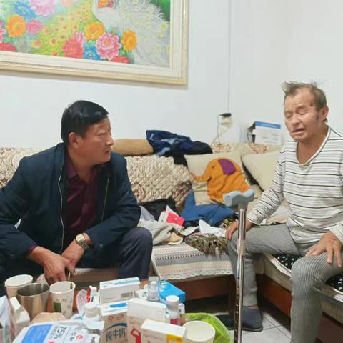 【七色花志愿行】段北街道段店社区上门慰问患病党员、退役军人