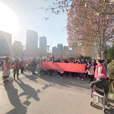 【七色花志愿行】段店社区联合“双报到”单位济南市花圃公园开展亲子马拉松活动