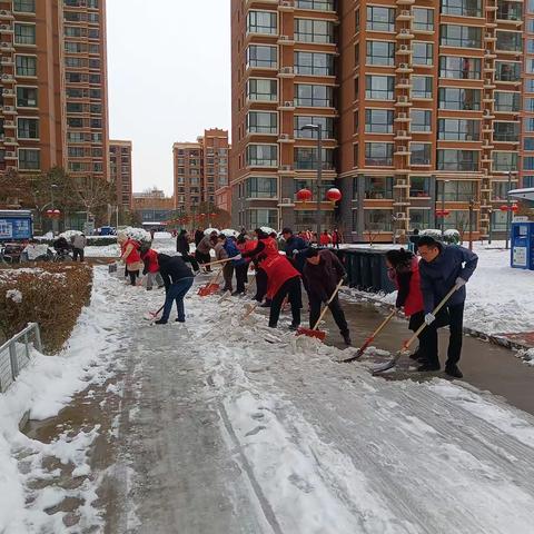 振头街道振四街社区以雪为令——清雪除冰在行动，护航担当暖民心