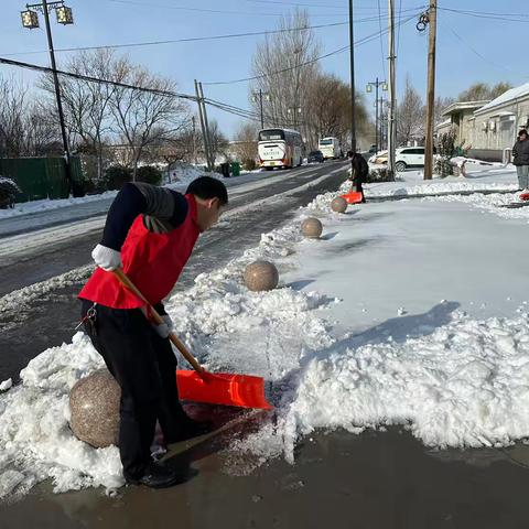 【水乡白云】寒冬送暖 除雪护行