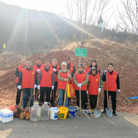 赵岭村参加巩义市米河镇2024春季义务植树活动