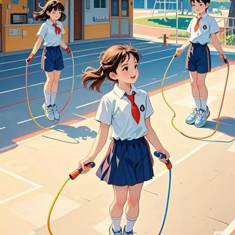 杞县邢口镇河沿小学 春季跳绳比赛﻿