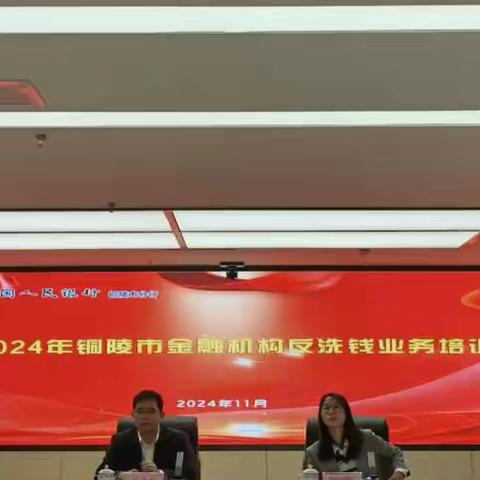 为安全“加码” 让洗钱“现形”｜2024 年铜陵市金融机构反洗钱业务培训