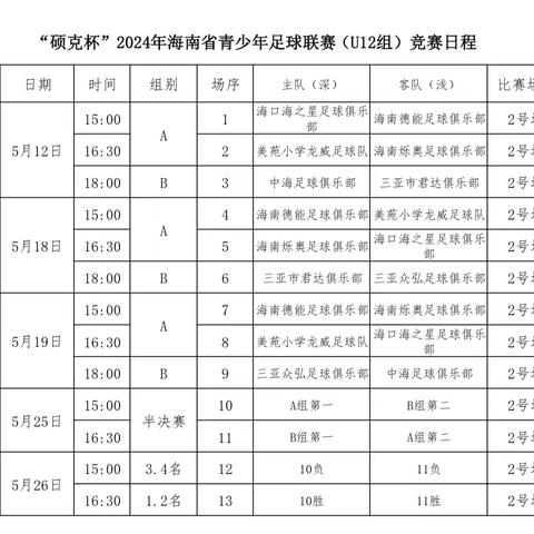 “足”够精彩， 追“球”梦想——海南烁奥足球俱乐部勇夺“硕克杯”2024年海南省青少年足球联赛（男子U12组）季军