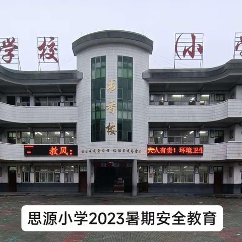 思源小学 2023暑期安全教育