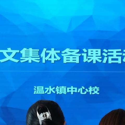 集智求进，以备促教——温水镇中心小学二年级语文集体备课活动