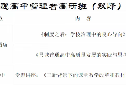 2023年湖南省县域普通高中管理者（双峰）高研班第三天培训纪实