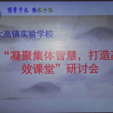 凝聚集体智慧，打造高效课堂——大高镇实验学校教科研活动剪影