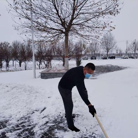 扫雪除冰  情满校园 —大高镇实验学校师生扫雪活动掠影