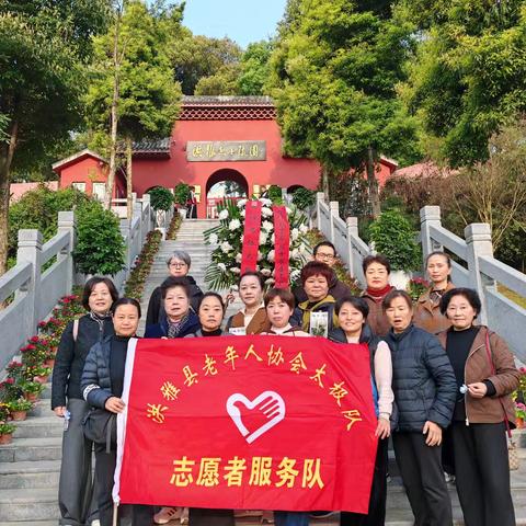 洪雅县老年人协会太极队祭英烈活动记实