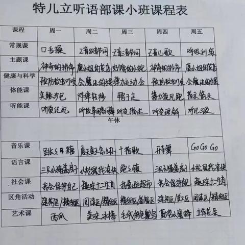 长沙县特儿立小班5月13号—5月17号一周课表教学内容来啦！