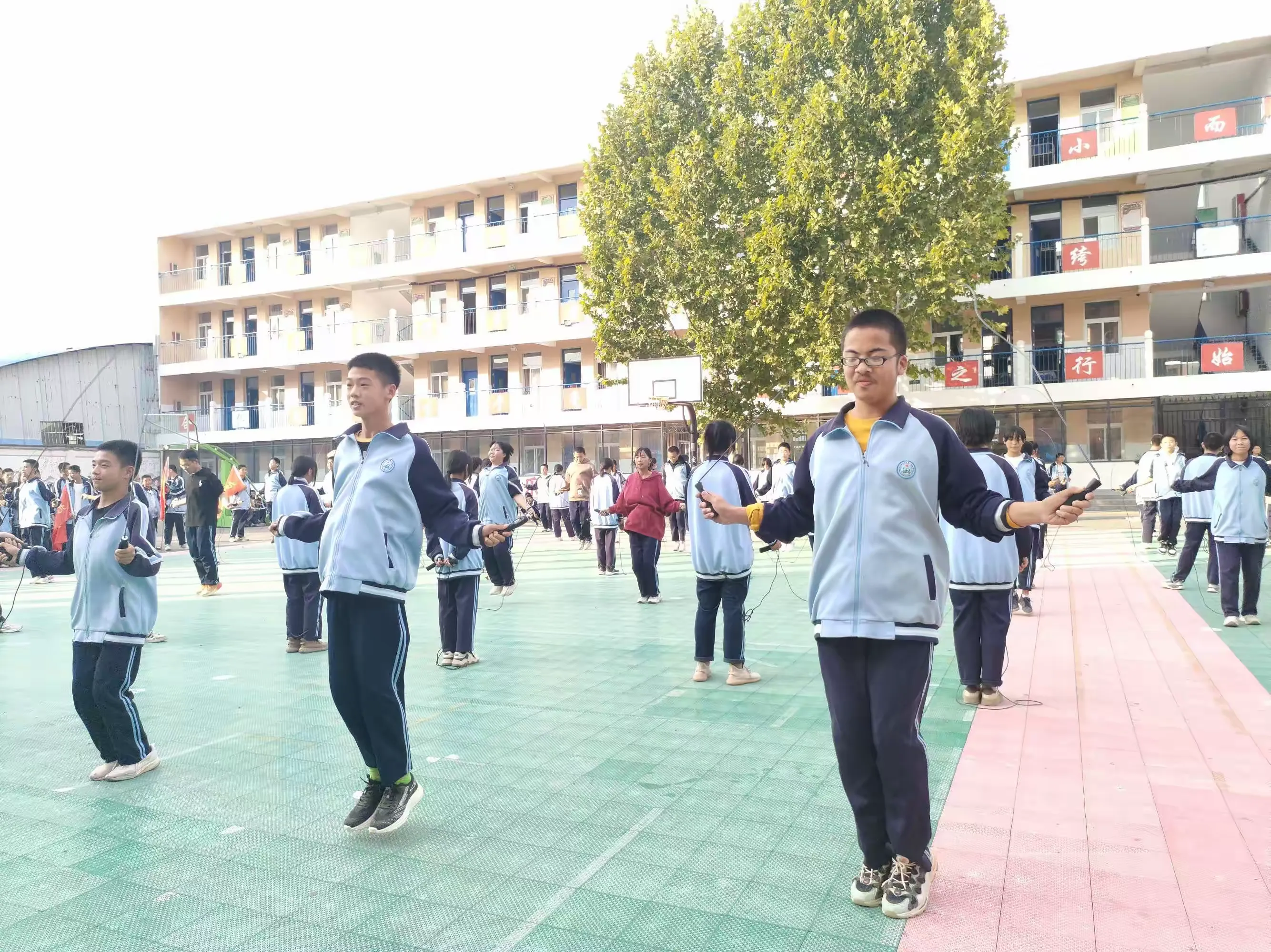 简篇-永和一中九年级学生——团体跳绳比赛