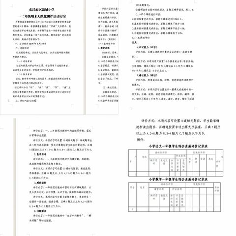 趣味无纸笔，无墨亦飘香——聊城颐中外国语学校教育集团新城小学校区一年级期末无纸笔综合素养测评