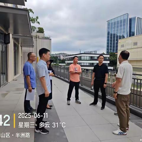 建新镇民政办实地调研万科城市之光社区配套用房