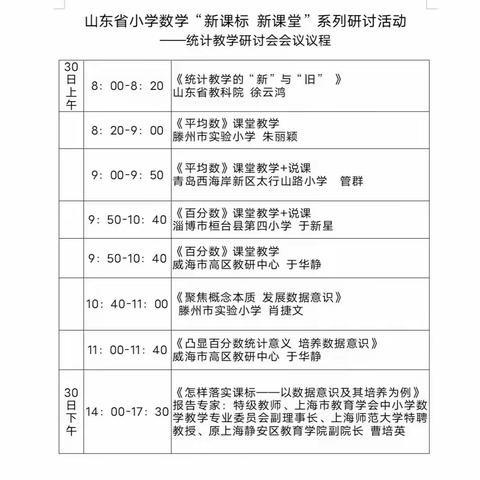 山东省小学数学“新课标、新课堂”统计教学研讨会——郓城县南赵楼镇学习研讨纪实