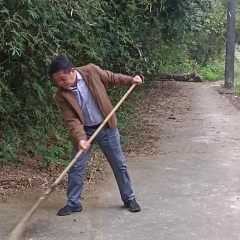 王五镇新坊村委会塘花村开展人居环境卫生整治活动