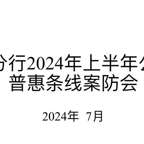 张掖分行召开2024年上半年公司、普惠条线案防分析会