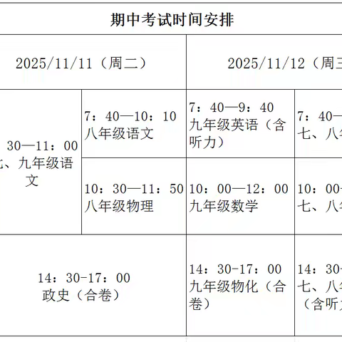 南丰县第一中学初中部关于运动会及期中考试的告家长书
