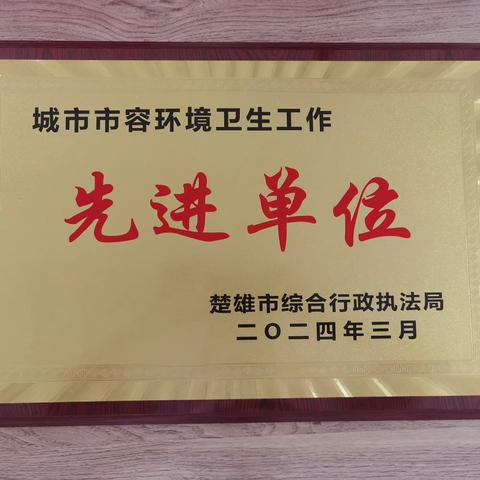 楚雄启城城市服务有限公司荣获楚雄市综合行政执法局授予2024年《市容环境卫生工作先进单位称号》和2024年《消防救援志愿活动突出贡献奖》