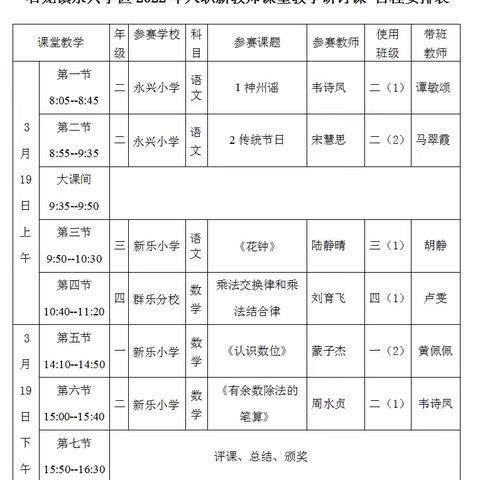 【红领浔州 铸魂育人】深耕课堂共成长——2024年春季期石龙镇中心小学2022年入职新教师课堂研讨活动（永兴学区）