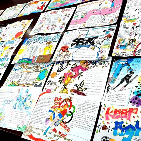 “跃动青春，英语逐光”–七年级英语“体育”主题手抄报活动纪实