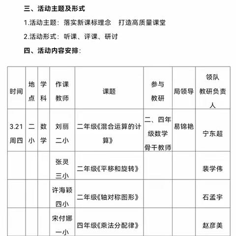 校际联盟共研新课标   智慧课堂绽芳华 ——永清县第二小学开展数学学科联盟教研活动