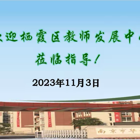 【尚真华电】栖霞区教师发展中心专家莅临我校进行教学视导工作