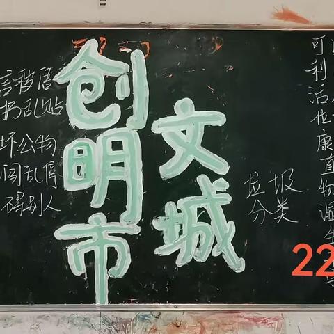 创建卫城市——2023年下学期初二怀铁二中22级第三期黑板报