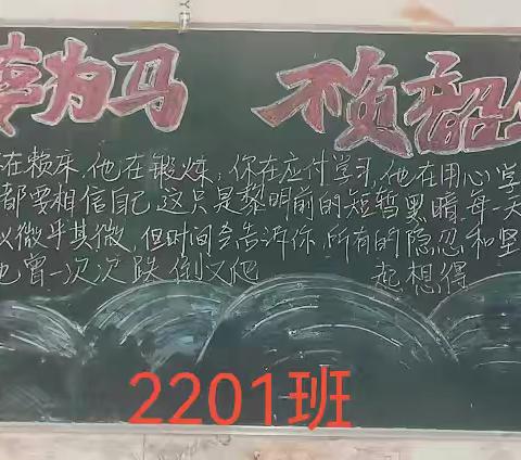 为梦想而战、生地会考冲刺主题黑板报——2024年22级第二期