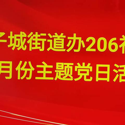 以学增智.奋进新征程 ——206社区直管支部召开十月份主题党日