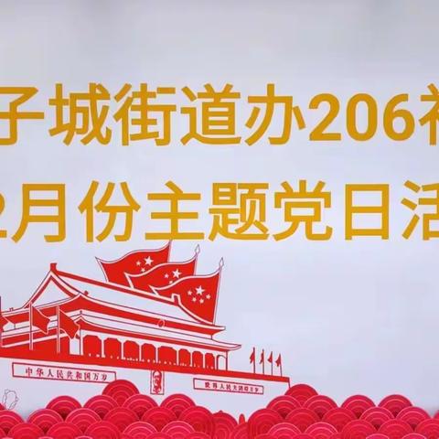 “学思想 强党性 重实践 建新功” ——206社区党委召开十二月份主题党日活动