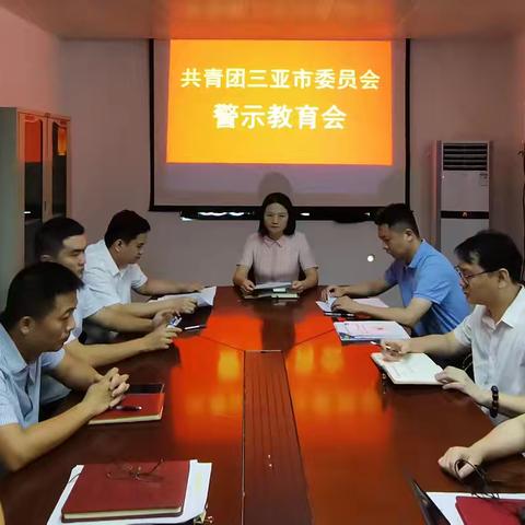 共青团三亚市委员会召开警示教育会