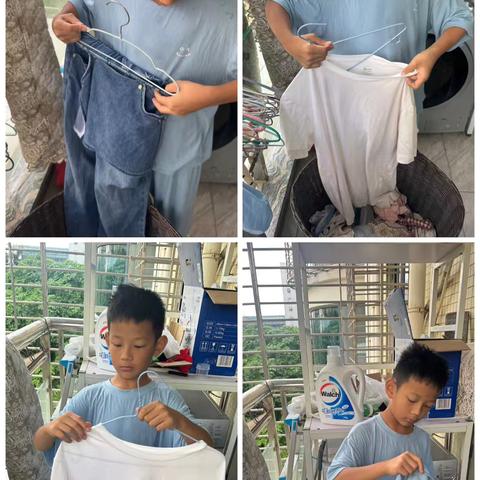 火炬三（3）班50项技能实践活动——晾衣服