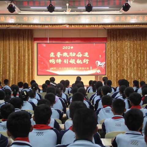 荣誉激励奋进，榜样领航前行——城阳街道第二中学六年级阶段性文化素质测试表彰大会