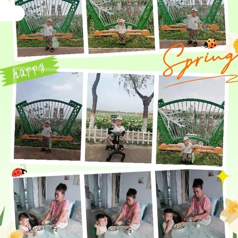 今天是初伏第一天，上午带领孙子去公园旅游观光，中午给孙子准备了饺子。马昕泽小朋友玩得快乐、吃的开心😊😊😊