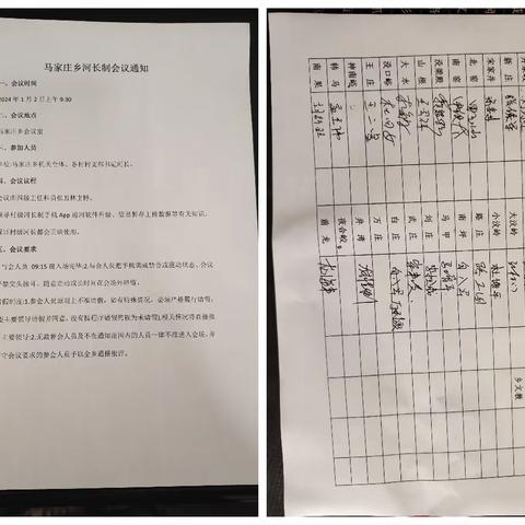 马家庄乡2024年1月份河长制培训暨工作安排会