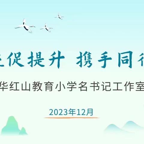 观摩交流促提升 携手同行谱新篇——王渭华红山教育小学名书记工作室12月活动纪实