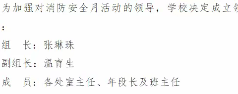 消防宣传不松懈，筑牢安全防火线 ——清流县屏山小学开展“119消防安全宣传月”系列活动