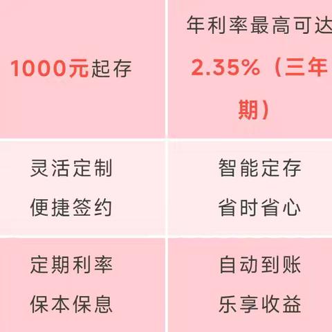 攒钱小助手“智存宝”，自动定存保本保息，帮您养成储蓄习惯