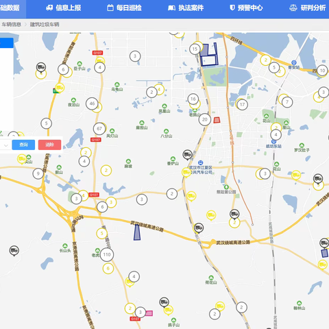 江夏区2024年10月2日建筑弃土弃料智慧监控和执法督察工作情况