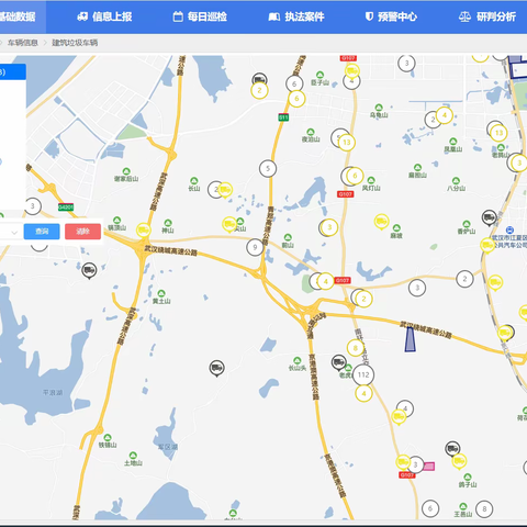 江夏区2024年10月4日建筑弃土弃料智慧监控和执法督察工作情况