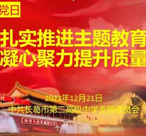 扎实推进主题教育 凝心聚力提升质量——12月主题党日活动