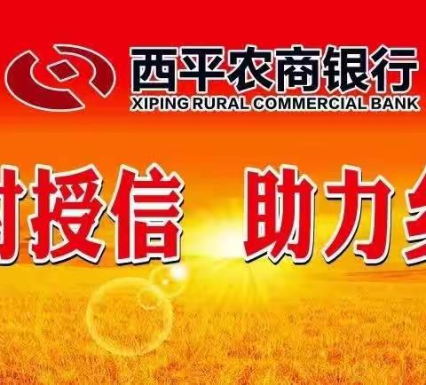 党建引领添活力 整村授信助三农—西平农商银行环城支行整村授信周记