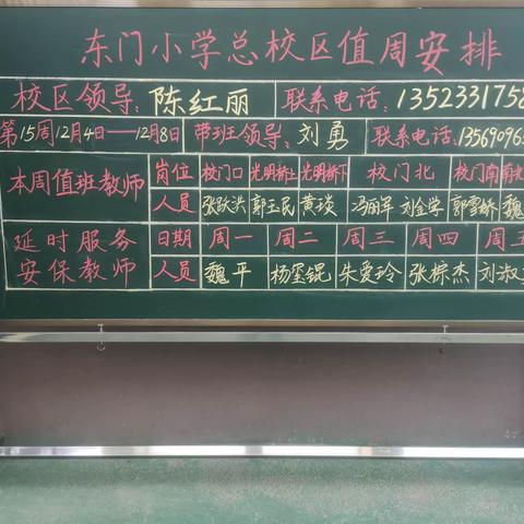 东门小学总校区12月4日一12月8日常规检查纪实