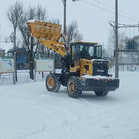 密山市国有粮食企业开展清雪行动