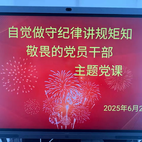 曲江街道春临社区开展“自觉做守纪律讲规矩知敬畏的党员干部”主题党课