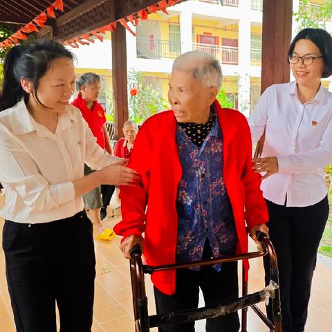 [党建引领]田东县第五幼儿园党支部开展"学习雷锋，敬老爱老"主题党日活动